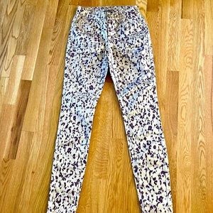 Venus jeans camouflage and gold paint.